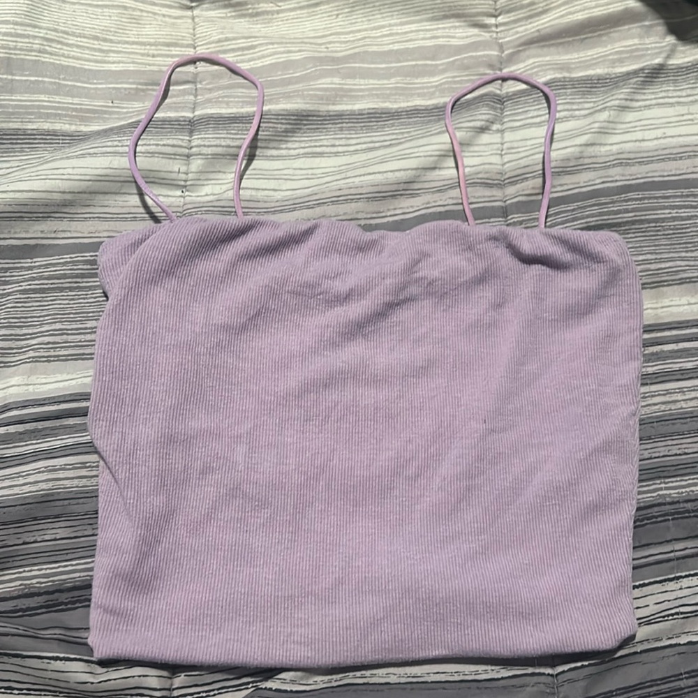 Light purple cropped tank top